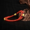 意大利沙丁橘红珊瑚手链-红掌柜