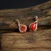 阿卡红珊瑚耳环-红掌柜