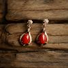 日本红珊瑚耳环-红掌柜