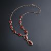 金镶钻日本阿卡红珊瑚项链-红掌柜