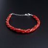 沙丁红珊瑚三股形手链-红掌柜