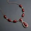 天然阿卡黑牛血红珊瑚项链-红掌柜