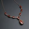 18K金镶钻天然阿卡红珊瑚项链-红掌柜