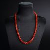 意大利天然沙丁红珊瑚八字项链-红掌柜
