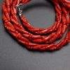 意大利沙丁红珊瑚圆珠项链-红掌柜