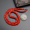 红珊瑚三股圆珠项链-红掌柜