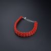 意大利沙丁珊瑚豆形手链-红掌柜