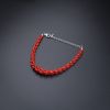意大利沙丁红珊瑚米珠手链-红掌柜