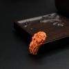 天然MOMO红珊瑚牡丹花吊坠-红掌柜