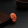 台湾MOMO红珊瑚牡丹花吊坠-红掌柜