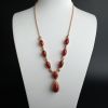 18K金镶钻红珊瑚项链-红掌柜