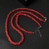 意大利天然沙丁珊瑚三股链两件套-红掌柜