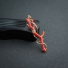 金钻镶阿卡正红珊瑚吊坠-红掌柜