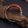 14k金镶沙丁正红珊瑚手环-红掌柜
