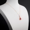 金镶钻日本天然阿卡红珊瑚吊坠-红掌柜