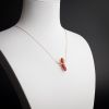 日本天然阿卡红珊瑚锁骨链-红掌柜