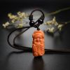 台湾天然MOMO红珊瑚财神吊坠-红掌柜