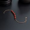18K金镶钻意大利天然沙丁红珊瑚手链-红掌柜