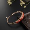 18K金镶阿卡珊瑚手镯-红掌柜