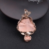 18K金镶钻深水粉色珊瑚牡丹花吊坠-红掌柜