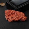 MOMO橘红珊瑚花鸟戒面-红掌柜