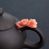 天然深水橘色珊瑚戒面-红掌柜