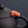 橘色珊瑚玫瑰花戒面-红掌柜