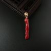 18K金镶阿卡珊瑚原枝吊坠-红掌柜