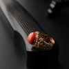 18K金镶台湾momo珊瑚男士戒指=红掌柜
