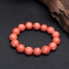 台湾天然橘红珊瑚手串-红掌柜