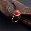 沙丁橘红珊瑚戒指 - 红掌柜