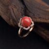 橘红珊瑚戒指 - 红掌柜