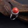 沙丁橘红珊瑚戒指 - 红掌柜