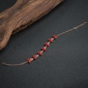 18K金镶钻日本阿卡朱红珊瑚手链-红掌柜