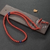 意大利天然沙丁朱红珊瑚108佛珠-红掌柜
