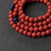 意大利天然沙丁朱红珊瑚佛珠-红掌柜