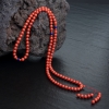 意大利天然沙丁朱红珊瑚108佛珠-红掌柜