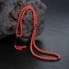 天然沙丁朱红珊瑚108佛珠-红掌柜