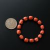 天然MOMO珊瑚桶珠手链 - 红掌柜