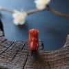 日本天然阿卡红珊瑚如意吊坠-红掌柜