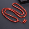 意大利天然沙丁朱红珊瑚108佛珠-红掌柜