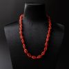 天然意大利沙丁红珊瑚四爪项链 - 红掌柜