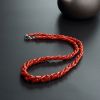 意大利沙丁红珊瑚三股项链-红掌柜