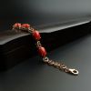 18K金镶钻沙丁红珊瑚手链-红掌柜
