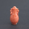 台湾天然粉红珊瑚花瓶吊坠-红掌柜