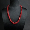 意大利天然沙丁正红珊瑚三股项链手链套装 - 红掌柜