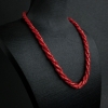 天然沙丁正红珊瑚三股项链手链套装 - 红掌柜