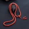 天然MOMO橘红珊瑚108佛珠-红掌柜