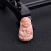 天然深水粉色珊瑚弥勒佛吊坠-红掌柜