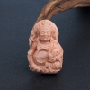 台湾天然MOMO粉色珊瑚黄财神吊坠-红掌柜